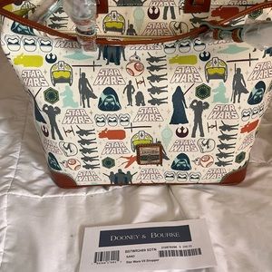 New! Disney Dooney & Bourke Star Wars The Force Awakens Shopper Tote Bag Purse